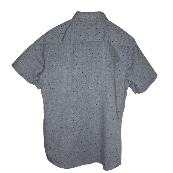 Molokai Gray Printed Short Sleeve Button Up Shirt, Casual Wear, Size Large - Picture 2 of 8